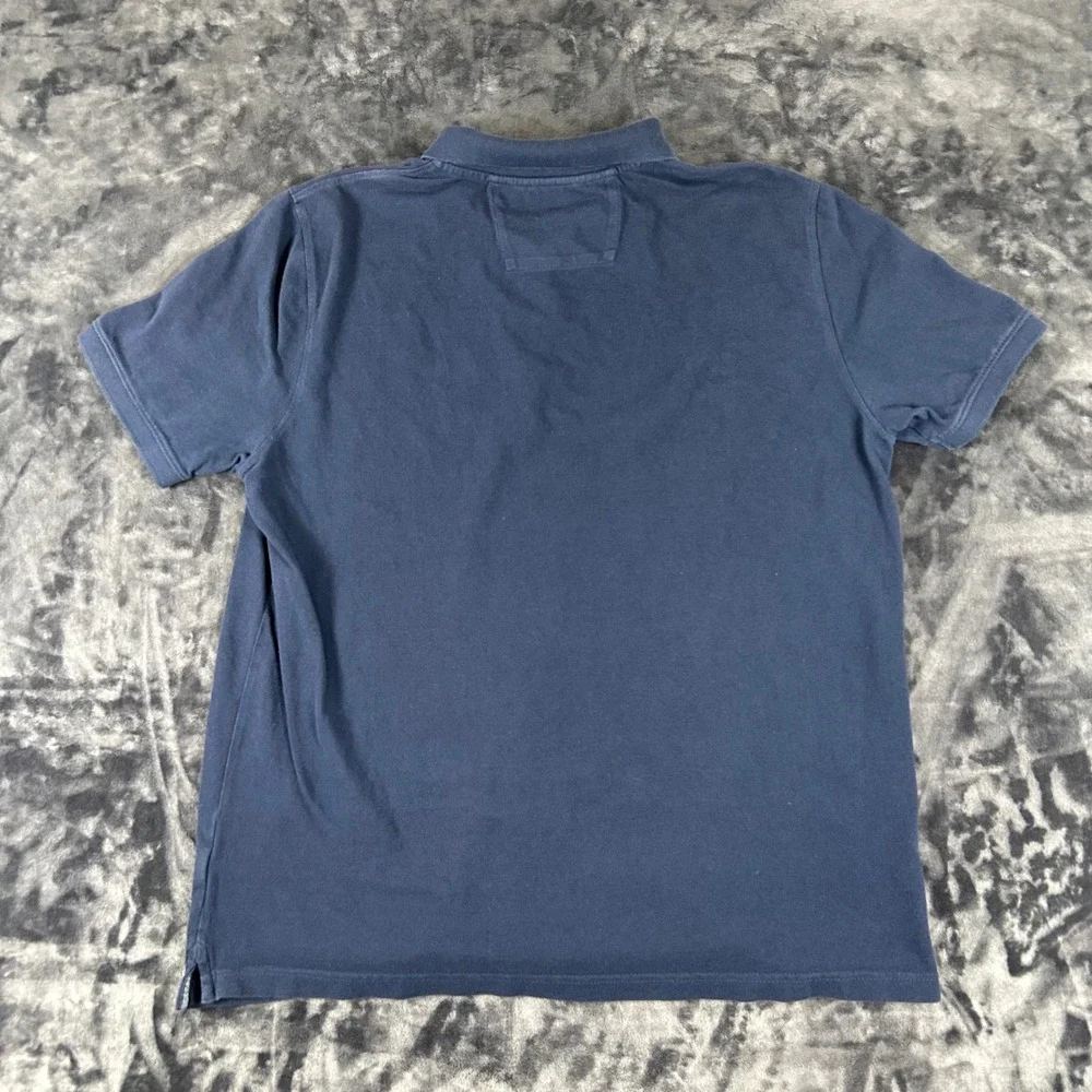 Banana Republic Pique Polo Mens XL Navy Blue Organic Cotton Elephant Logo